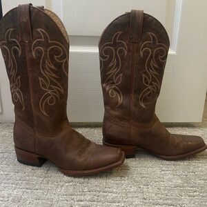 Shyanne Embroidered Brown Western Boots